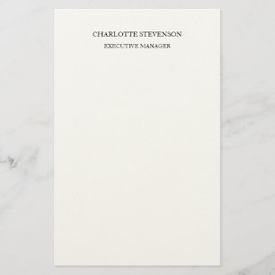Trendy Professionele Witte Eenvoudige Minimalistis Briefpapier