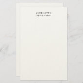Trendy Professionele Witte Eenvoudige Minimalistis Briefpapier (Voorkant / Achterkant)