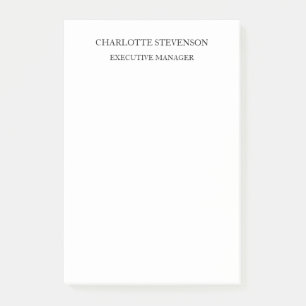 Trendy Professionele Witte Eenvoudige Minimalistis Post-it® Notes