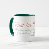 Trendy Proverbs 3:5-6 Christelijke Bijbelversie Mok (Voorkant links)