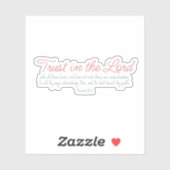 Trendy Proverbs 3:5-6 Christelijke Bijbelversie Sticker (Vel)