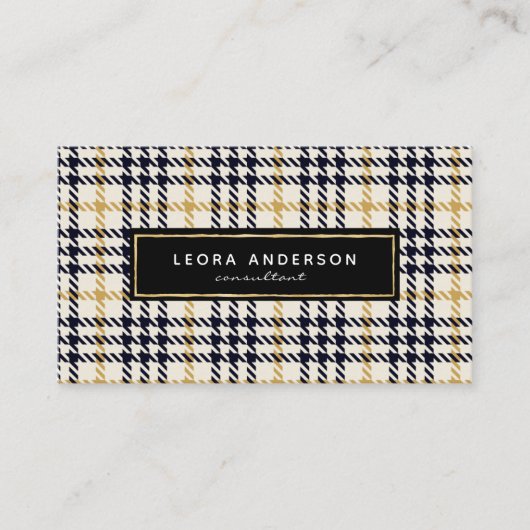 Trendy Pset en Tweed Visitekaartje (Voorkant)