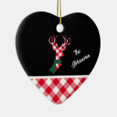 Trendy Pset Kerstmis Deer - Gepersonaliseerd Keramisch Ornament (Rechts)