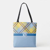 Trendy Pset Tartan Aangepast monogram bruiloften Tote Bag (Achterkant)