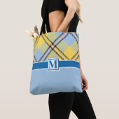 Trendy Pset Tartan Aangepast monogram bruiloften Tote Bag (Dichtbij)