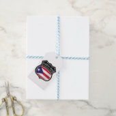 Trendy Puerto Rico vlag nationaal symbool Cadeaulabel (Met Touw)