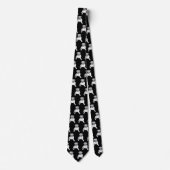 Trendy Pug Dog Black Classic Moderne Stropdas (Voorkant)