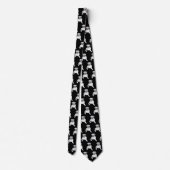 Trendy Pug Dog Black Classic Moderne Stropdas (Achterkant)