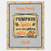 Trendy Pumpkin Spice Elegant Fleece Deken (Voorkant)
