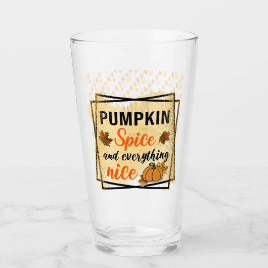 Trendy Pumpkin Spice Elegant Glas (Voorkant)