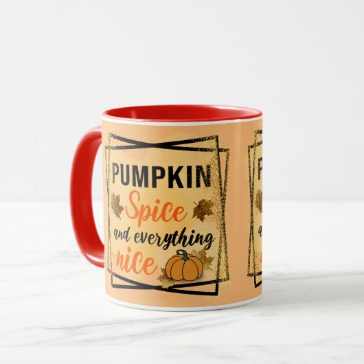 Trendy Pumpkin Spice Elegant Mok (Voorkant links)