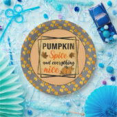 Trendy Pumpkin Spice Elegant Papieren Bordje (Feest)