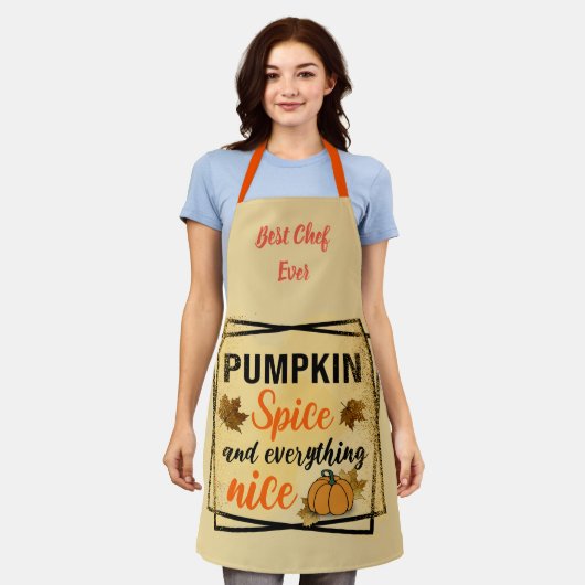 Trendy Pumpkin Spice Elegant Schort (Gedragen)