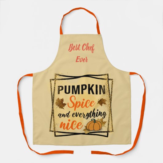 Trendy Pumpkin Spice Elegant Schort (Voorkant)