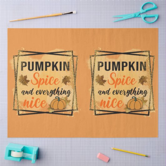 Trendy Pumpkin Spice Elegant Tissuepapier (Craft)