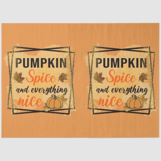 Trendy Pumpkin Spice Elegant Tissuepapier (Voorkant)