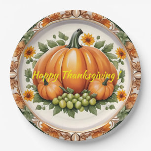 Trendy Pumpkin Thanksgiving Herfst Collectie Papieren Bordje