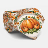 Trendy Pumpkin Thanksgiving Herfst Collectie Stropdas (Opgerold)