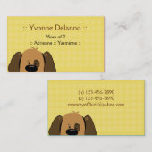 Trendy Puppy Dog Business / Mammie Calling Card Contactkaartje (Voorkant / Achterkant)