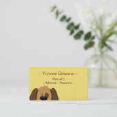 Trendy Puppy Dog Business / Mammie Calling Card Contactkaartje (Staand voorkant)