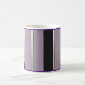 Trendy Purple and Black stripe with silver accents Koffiemok (Center)