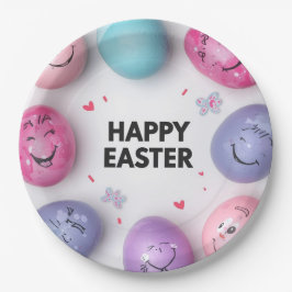 Trendy Purple and Pink Easter Eggs Pattern Paper  Papieren Bordje