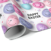 Trendy Purple and Pink Easter Eggs wrapping paper  Cadeaupapier (Rol Hoek)