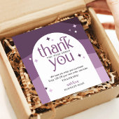 Trendy Purple Business Thank You For Order Card Vierkante Visitekaartje