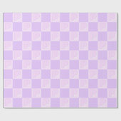 Trendy Purple Monogram Initial Checkerboard Cadeaupapier (Vlak)