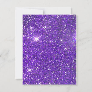 Trendy Purple Sparkling Glitter Glitz Kaart