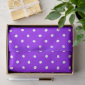 Trendy Purple With Irregular White Polka Dots Tissuepapier (Geschenk)