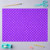 Trendy Purple With Irregular White Polka Dots Tissuepapier (Craft)