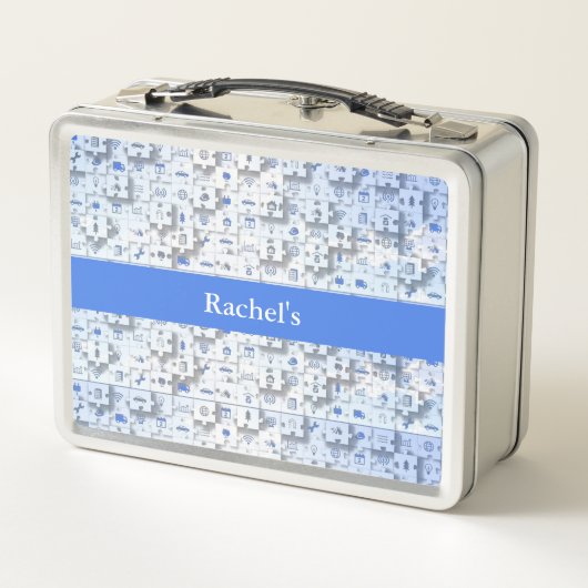 Trendy Puzzle Metal Lunch Box (Achterkant)