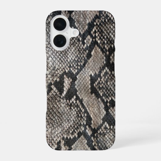 Trendy Python Slangenhuid - Rijke Elegante Mode iPhone 16 Hoesje (Achterkant)