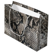 Trendy Python Snake Skin - Rich Elegant Mode Groot Cadeauzakje (Voorkant Gekanteld)