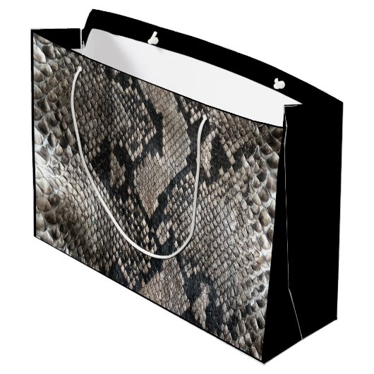 Trendy Python Snake Skin - Rich Elegant Mode Groot Cadeauzakje (Achterkant Gekanteld)