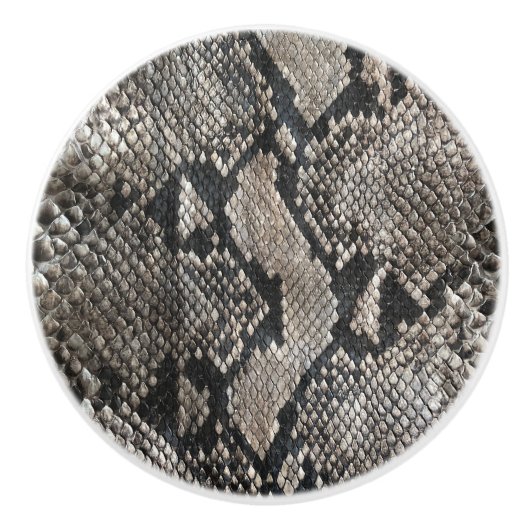 Trendy Python Snake Skin - Rich Elegant Mode Keramische Knop (Voorkant)