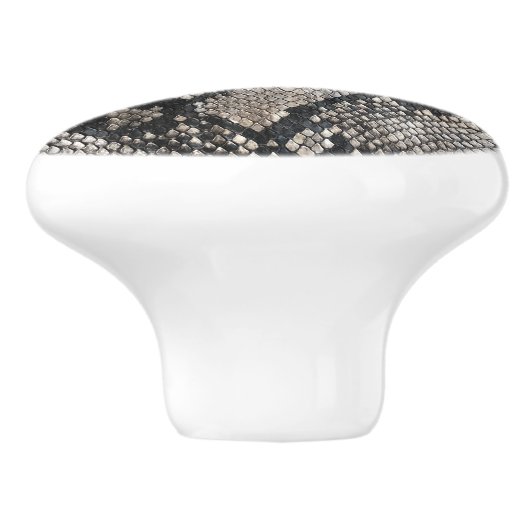 Trendy Python Snake Skin - Rich Elegant Mode Keramische Knop (Zijkant)