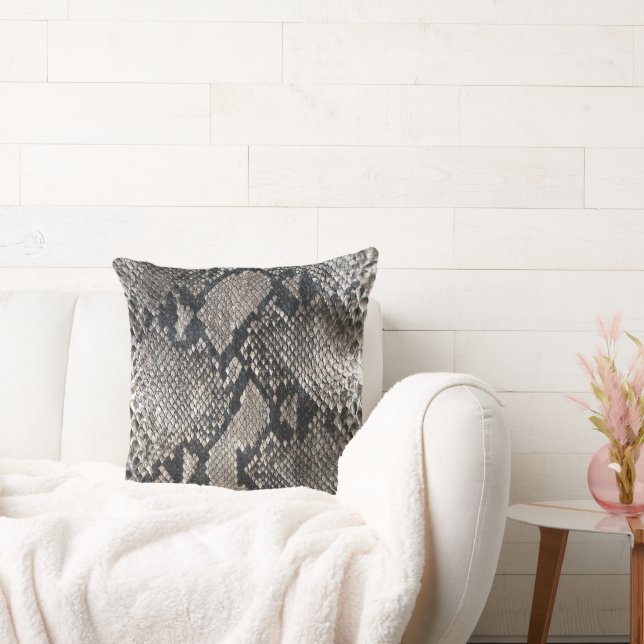 Trendy Python Snake Skin - Rich Elegant Mode Kussen (Bank)