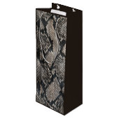 Trendy Python Snake Skin - Rich Elegant Mode Wijn Cadeautas (Achterkant Gekanteld)