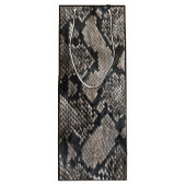Trendy Python Snake Skin - Rich Elegant Mode Wijn Cadeautas (Achterkant)