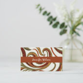 Trendy QR code abstracte glitter terracotta groen Visitekaartje (Staand voorkant)