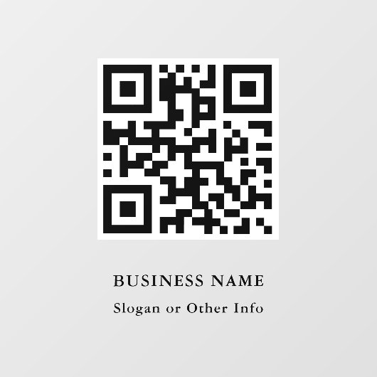Trendy QR Code Business Raamsticker (Vel)