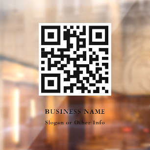 Trendy QR Code Business Raamsticker
