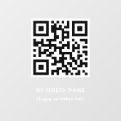 Trendy QR Code Business Window Cling Raamsticker (Vel)
