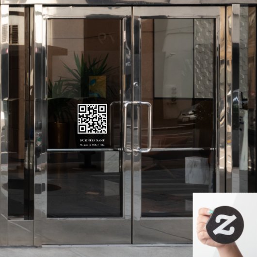Trendy QR Code Business Window Cling Raamsticker (Kantoordeur)