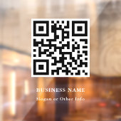 Trendy QR Code Business Window Cling Raamsticker (Vel 2)