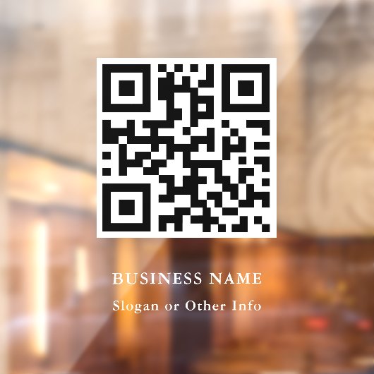 Trendy QR Code Business Window Cling Raamsticker (Vel 2)