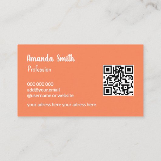 Trendy QR code cool abstract kleurrijk Visitekaartje (Achterkant)