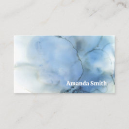 Trendy QR code cool abstract pastelblauw Visitekaartje